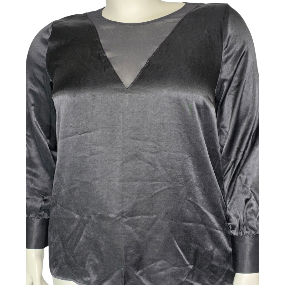 NWT Penningtons Addition Elle Black Whimsigoth Baddie Top Mesh Insert Size 1X